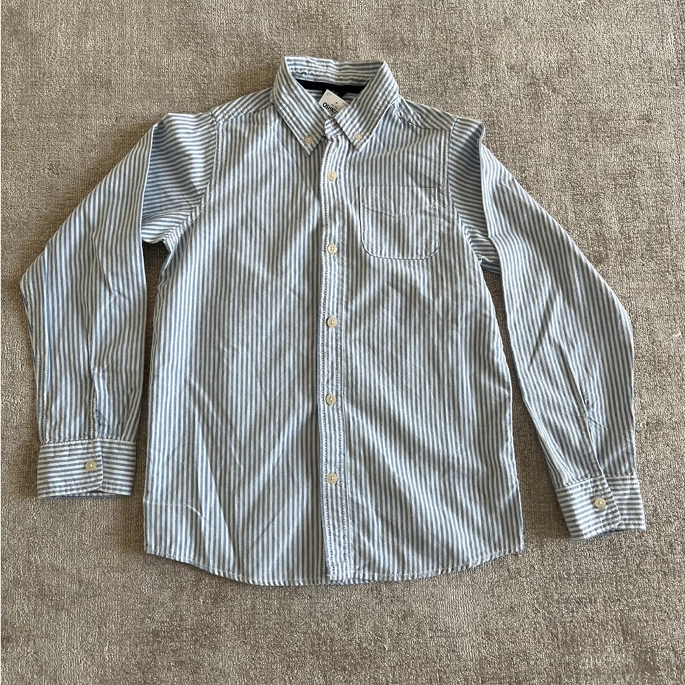 NWT OshKosh B'gosh Boys 100% Cotton Striped Button Down Shirt